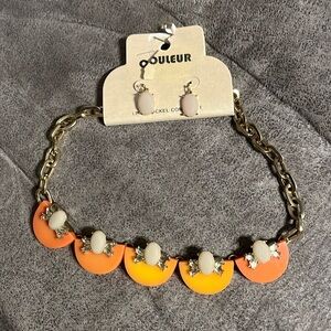 NWT Couleur Statement Necklace and Earrings